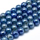 Chapelets de perles en agate naturelle électrolytique G-O164-14-8mm-1