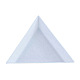 プラスチック ダイヤモンド トレイ  ダイヤモンド画像ツール  三角形  ホワイト  72x63x1mm DIAM-PW0001-042-1