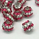 Chunky Resin Rhinestone Bubblegum Ball Beads X-RESI-M020-21-1