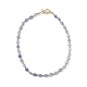 Collier de perles de pierres précieuses naturelles et de pépites d'hématite synthétique avec 304 fermoir en acier inoxydable pour femme NJEW-JN04115-4