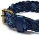 Trendy Unisex Casual Style Braided Hemp and Leather Wristband Bracelets BJEW-L268-M-4