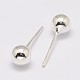 925 Sterling Silber Ohrstecker&nbsp;STER-K028-01S-3mm-1