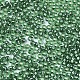 ガラスシードビーズ  機械刺繍に適合  銀並ぶ  ラウンド  グリーン  2.5x1.5mm  穴：1mm  約20000個/袋 SEED-S042-04A-01-3