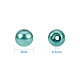 Cuentas redondas de perlas de vidrio teñidas ecológicas pandahall elite HY-PH0001-3mm-RB118-2