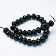 Brins de perles d'onyx noir naturel X-G-E039-FA-10x6mm-2