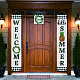 Cartello appeso in poliestere per decorazioni per il portico della porta d'ingresso dell'home office HJEW-WH0023-004-4