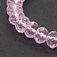 Glass Rondelle Beads Stretch Bracelets BJEW-F073-12-2