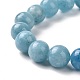 Bracelets extensibles en perles de pierres précieuses naturelles teintes BJEW-JB02956-3