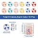 Craftdady 60Pcs 6 Colors Transparent Enamel Acrylic Beads TACR-CD0001-08-3
