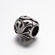 Barrel with Butterfly 304 Stainless Steel Large Hole Beads STAS-N064-23-2