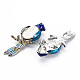 Natural White Shell Eagle Brooch with Enamel PALLOY-Q438-010B-RS-2