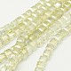Electroplate Glass Beads Strands EGLA-D018-6x6mm-70-1