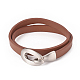 Imitation Leather Wrap Bracelets BJEW-G620-F01-1