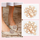 WADORN 2 Pairs 2 Colors Alloy Rhinestone Shoe Decoration FIND-WR0010-37-3