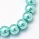 Backen gemalt pearlized Glasperlen runden Perle Stränge HY-Q330-8mm-65-2