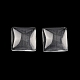 Transparentem Glas Quadrat Cabochon&nbsp;GGLA-S022-10mm-5