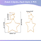 Unicraftale 4 paio di orecchini pendenti doppia stella aperta interlock 4 colori STAS-UN0034-81-5