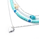 4Pcs 4 Style Alloy Heart Pendant Necklaces Set NJEW-JN04034-4