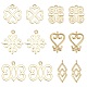 PANDAHALL ELITE 12Pcs 6 Style Brass Pendants KK-PH0001-79-1