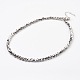 Collane di perle di vetro metallizzate fatte a mano NJEW-JN02097-1