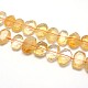 Chapelets de perles de citrine naturelle G-O052-03-1