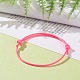 Koreanisch gewachsten Polyester-Schnur Armband machen AJEW-JB00011-07-4