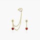 Brass Cubic Zirconia Stud Earrings EJEW-BB34048-8