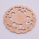 Natural Solid Wood Carved Onlay Applique Craft WOOD-WH0108-54-2