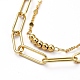 Brass Chain Tiered Necklaces NJEW-JN02830-2