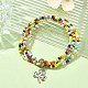 Bracelets de chaîne multi-boucles en perles de rocaille de verre BJEW-TA00339-03-4