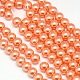 Umweltfreundliche runde Perlenstränge aus gefärbtem Glasperlen HY-A002-10mm-RB113-1