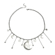 Colliers à pendentif en alliage étoile et croissant de lune NJEW-TA00119-4