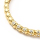 Bracelet manchette en perles de zircone cubique transparente avec fermoirs BJEW-E073-08G-2