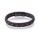 Braided Leather Cord Bracelets BJEW-F349-05B-2