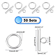 DICOSMETIC 50 Sets Toggle Clasps Round Stainless Steel IQ Toggle Clasps Bar and Ring Clasps OT Fastener Closure Clasps Jewelry T-Bar Connectors for Necklace Bracelet Jewelry Making Supplies STAS-UN0037-39-2