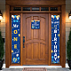Полиэстер висит знак для украшения крыльца входной двери домашнего офиса HJEW-WH0023-015-3