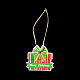 クリスマステーマの紙の大きなペンダントの装飾  麻縄吊り飾り  混合図形  ペンダント：49~62x47~61x0.3mm  12個/セット HJEW-F018-01-3