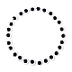 Noir et blanc tortiller plastique yeux écarquillés cabochons DOLL-PW0001-077C-1