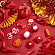 Chinese New Year Bowknot Flower Cloth Alligator Hair Clips Set OHAR-WH0021-31B-5