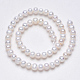 Grado aa fili di perline di perle d'acqua dolce coltivate naturali PEAR-L001-G-07-2