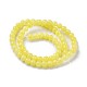 Chapelets de perles en jade jaune naturel G-F622-10-6mm-2