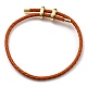 Кожаные браслеты плетеного шнура BJEW-G675-06G-14-1