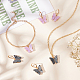 Anattasoul пластиковый кулон в виде бабочки ожерелье и браслет и серьги с подвесками SJEW-AN0001-33-7