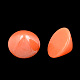 Pearlized Plated Opaque Glass Cabochons PORC-S482-01-04-1