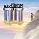 Estante de pared de exhibición de soporte de suspensión de medalla de hierro con tema de escalada y carrera ODIS-WH0021-560-7
