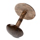 Cappelliera con stelo a forma di cupola in legno AJEW-I051-01A-02-4