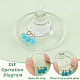 Benecreat 24 pièces 24 couleurs acrylique imitation pierre gemme perlé gland verre à vin breloques AJEW-BC0004-09-4