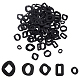 Pandahall elite 100pcs 5 styles anneaux de liaison en acrylique de style caoutchouté OACR-PH0001-54-1