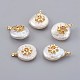 Natural Cultured Freshwater Pearl Pendants PEAR-F008-16G-1