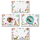 Rectangle with Animal Pattern Cotton Linen Cloth Table Mat AJEW-WH0196-006-1